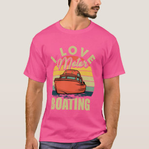 Camiseta Retro Vintage Engraçado Adoro Capa de Barco de Bar