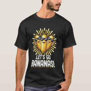 Camiseta Retro Vintage Engraçado Meme Banana Deixe Ir Banan