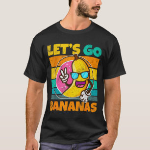 Camiseta Retro Vintage Engraçado Meme de Banana Solte a Paz