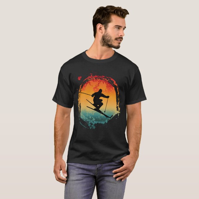 CAMISETA RETRO VINTAGE ESQUI (Frente Completa)