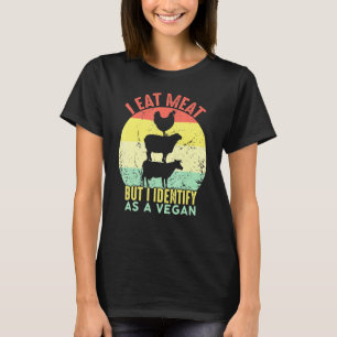 Camiseta Retro Vintage Eu Comi Carne Mas Eu Identifico Como