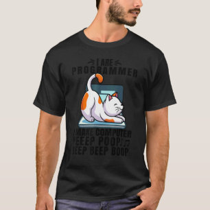 Camiseta Retro Vintage Eu Sou Programador Computador Gato B