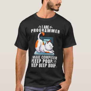 Camiseta Retro Vintage Eu Sou Programador Computador Gato B