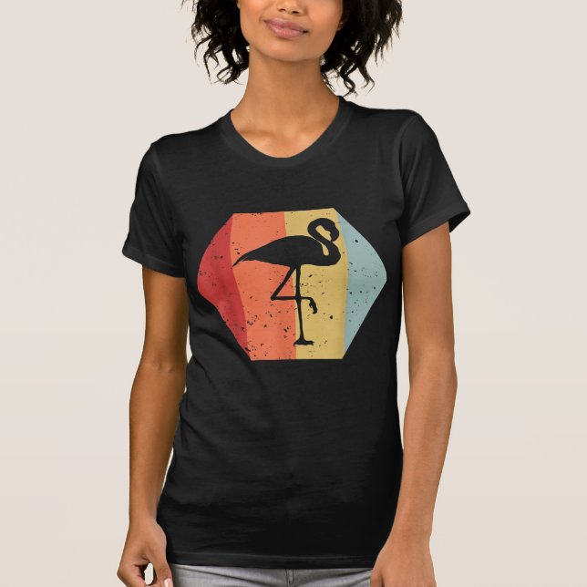 Camiseta Retro Vintage Flamingo | Flamingo Lover Cute (Frente)