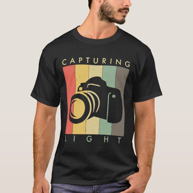 Camiseta Retro Vintage Fotografia Capturando Luz (Frente)
