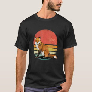 Camiseta Retro Vintage Fox Willife Zoo Animal Fox Fox Hun