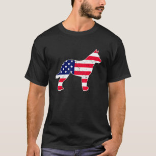 Camiseta Retro Vintage Gado Australiano Bandeira Americana