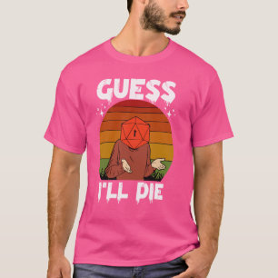 Camiseta Retro Vintage Gaming Engraçado Acho que vou morrer