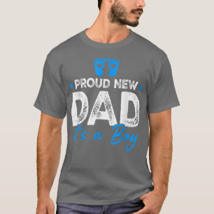 Camiseta Retro Vintage Gênero Revela Novo papai Orgulhoso É