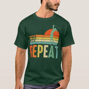 Camiseta Retro Vintage Golf Swing Swear Drink Repetir Amor 