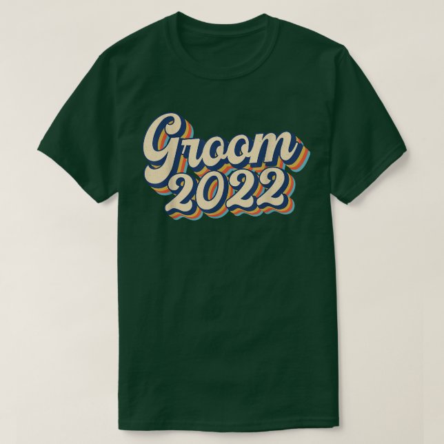 Camiseta Retro Vintage Groom 2022 for wedding or bachelor p (Frente do Design)