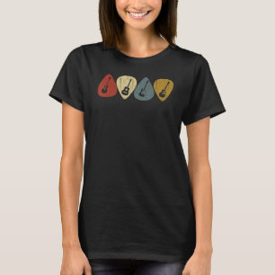 Camiseta Retro Vintage Guitar Pick For Guitarist Women and