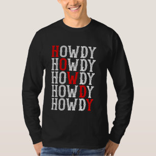 Camiseta Retro Vintage Howdy Cowgirl Rodeo País Ocidental