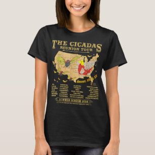 Camiseta Retro Vintage Insetos Sunset Coloridos Cicada