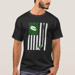 Camiseta Retro Vintage Irish USA Flag Sport Hockey Rua, Pat