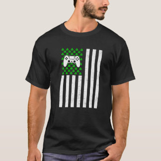 Camiseta Retro Vintage Irish USA Flag Video Game Rua.P