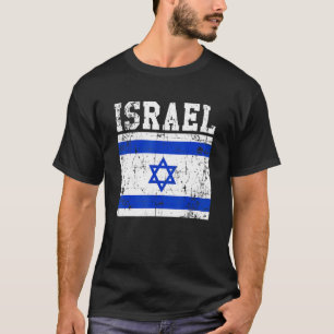 Camiseta Retro Vintage Israel Flag Roots Israelenses
