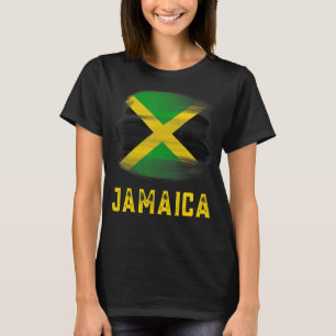 Camiseta Retro Vintage Jamaica Flag Roots WaterColor Esport