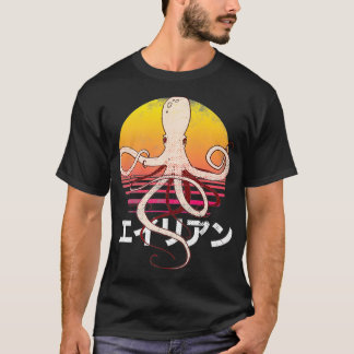 Camiseta Retro Vintage Japanese Octopus Release the Kraken 