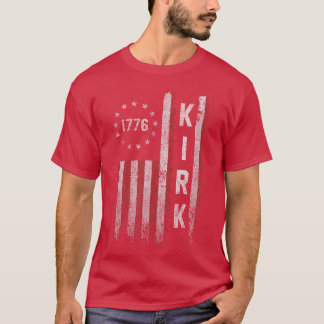 Camiseta Retro Vintage Kirk Bandeira dos EUA