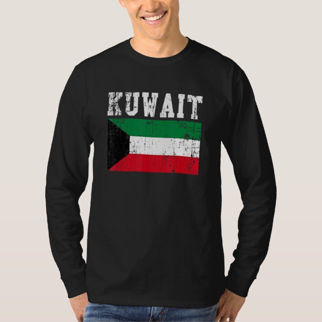 Camiseta Retro Vintage Kuwait Flag Raízes Kuwaitianas (Frente)