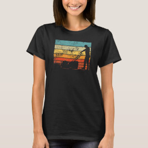 Camiseta Retro Vintage Lawn Mower Gardener