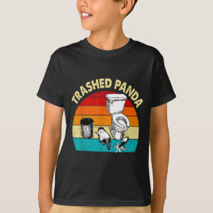 Camiseta Retro Vintage Lixo Panda Engraçado Bêbado Guaxinim