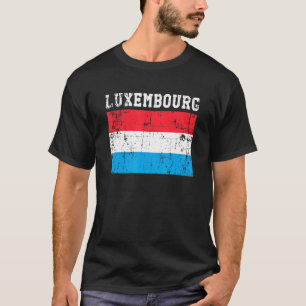 Camiseta Retro Vintage Luxemburgo Bandeira Raízes Luxemburg