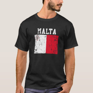 Camiseta Retro Vintage Malta Flag Roots Malteses
