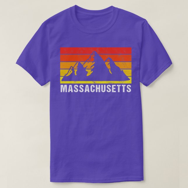 Camiseta Retro Vintage Massachusetts EUA1 (Frente do Design)