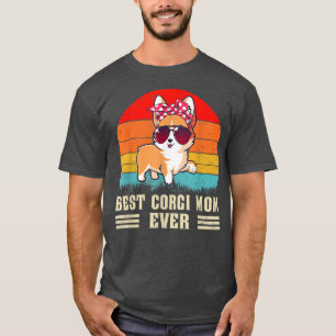 Camiseta Retro Vintage Melhor Corgi Mãe Alguma Vez Puppy Lo