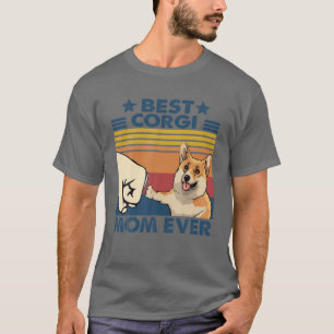 Camiseta Retro Vintage Melhor Corgi Mãe Engraçado Corgi