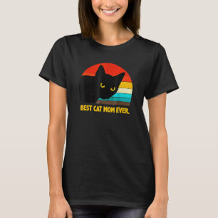 Camiseta Retro Vintage Melhor Gato Mãe Alguma Vez Gata Mães