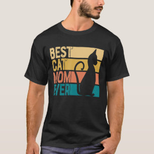 Camiseta Retrô Vintage Melhor Gato Mãe de Gato