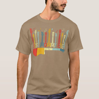 Camiseta Retro Vintage Melhor Mamãe De Violão Sobre Guitari