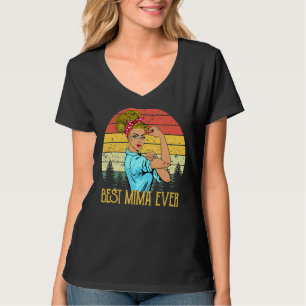 Camiseta Retro Vintage Melhor Mima Nunca Orgulhosa Vovó Vid