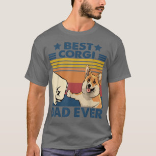 Camiseta Retro Vintage Melhor Pai De Corgi Eternamente Engr