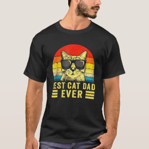 Camiseta Retro Vintage Melhor Pai de Gato de Sempre Bump Fi