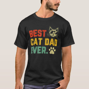 Camiseta Retrô Vintage Melhor Pai de Gato Já Pai de Gato