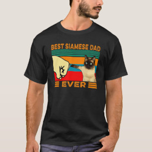 Camiseta Retro Vintage Melhor Pai de Gato Siames Nunca Deu