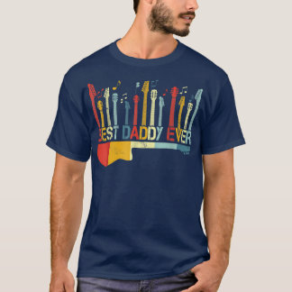 Camiseta Retro Vintage Melhor Pai De Violão Sobre Guitari