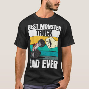 Camiseta Retro Vintage Melhor Pai Monster Truck Nunca