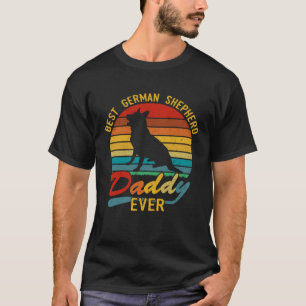 Camiseta Retro Vintage Melhor Pastor Alemão Papai de Todos