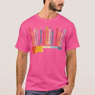 Camiseta Retro Vintage Melhor Poppie De Violão Sobre Violão