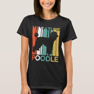 Camiseta Retro Vintage Miniature Poodle Silhouket Dog Love