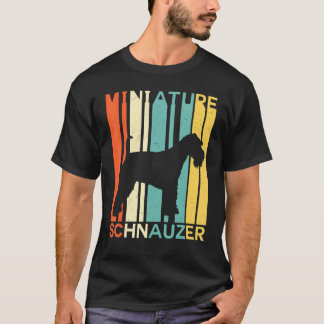 Camiseta Retro Vintage Miniature Schnauzer Silhouzer Cão L
