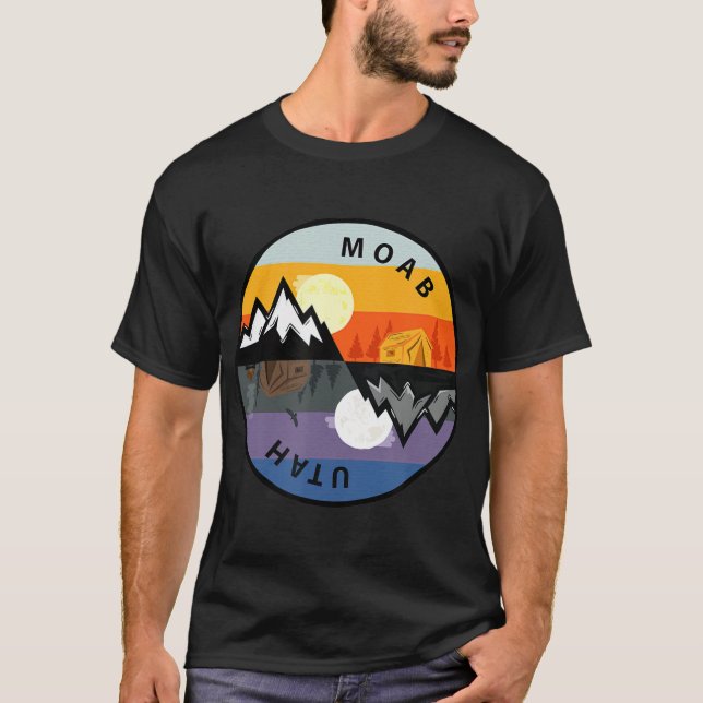 Camiseta Retro Vintage Moab Utah Souvenir (Frente)