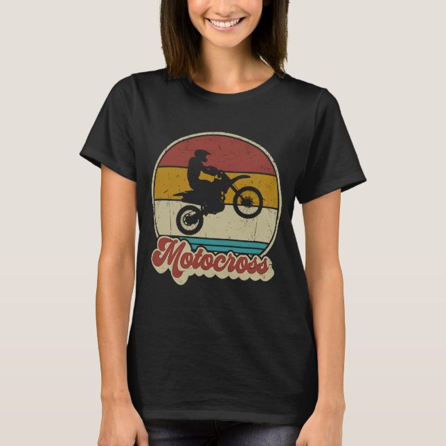 Camiseta Retro Vintage Motocross Bike Dirt Bike Ra (Frente)