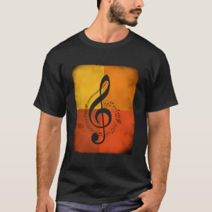 Camiseta Retro Vintage Music Lover Treble Clef Legal Musici