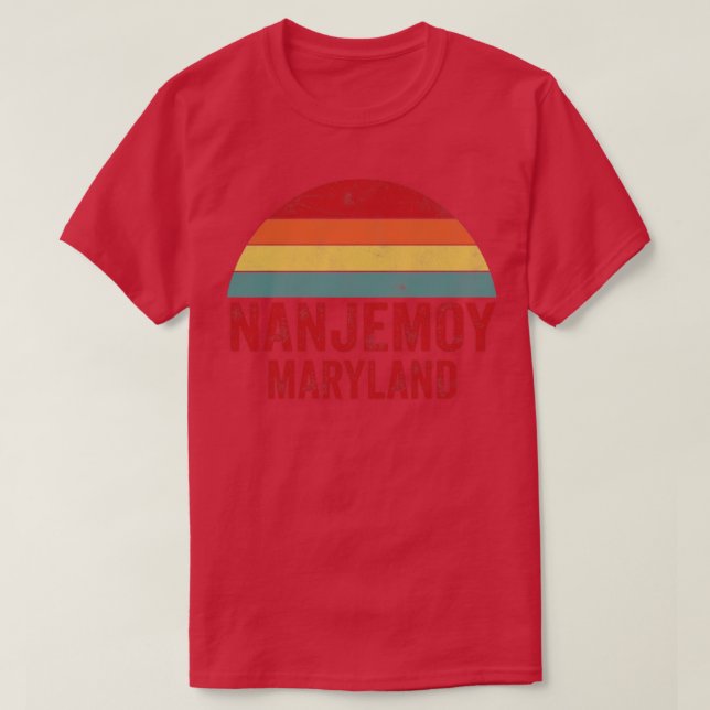 Camiseta Retro Vintage Nanjemoy Maryland (Frente do Design)